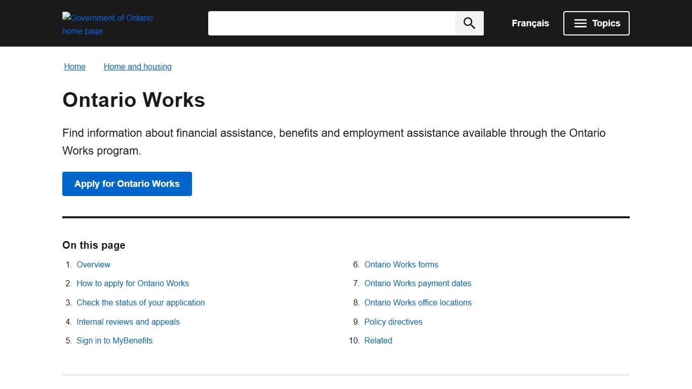 Ontario Works ontario.ca